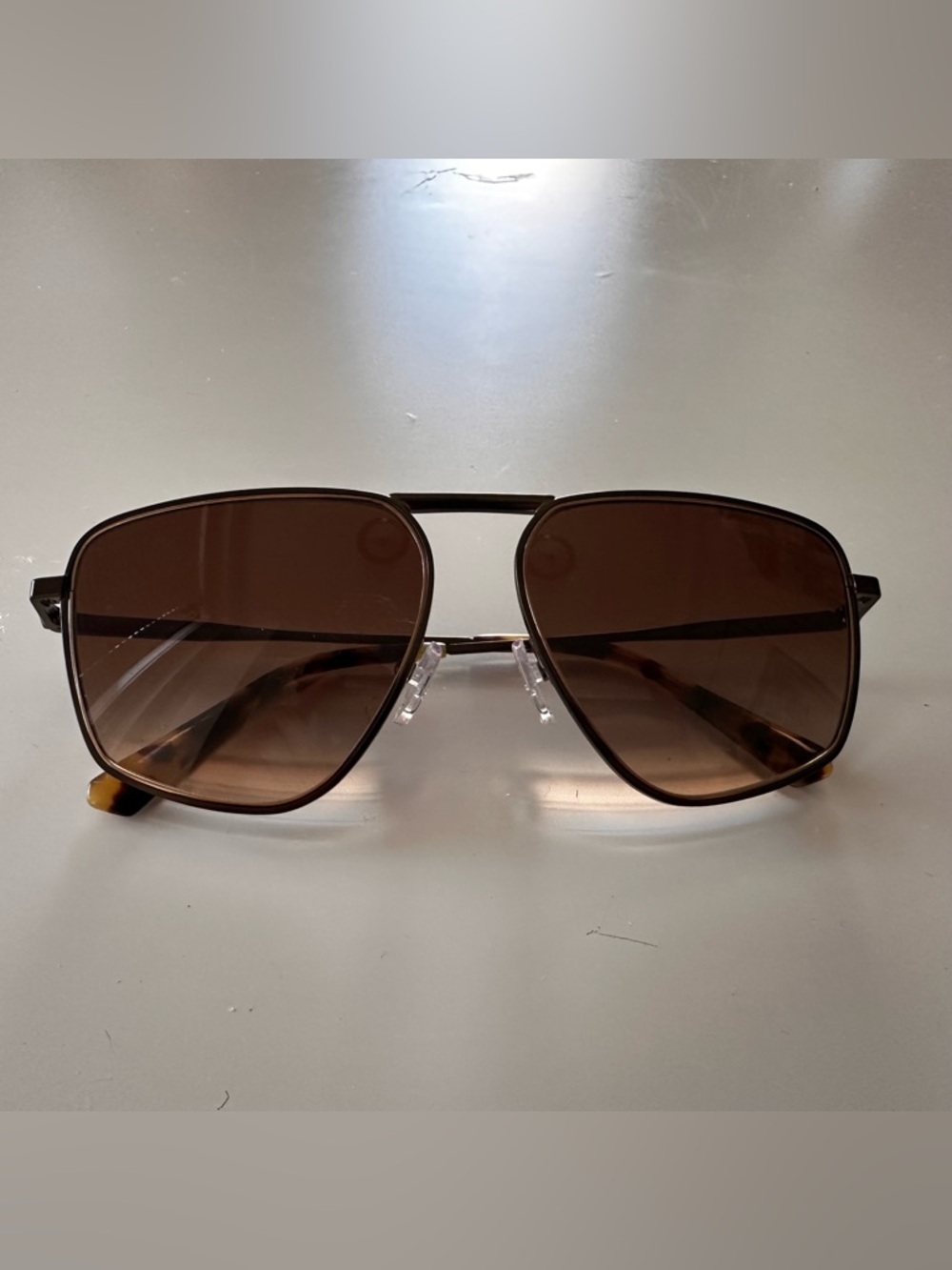 Michael Kors Men's Brown Lens Aviator Sunglasses